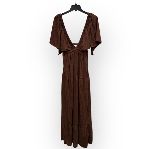 Free People La La Tiered Flutter Sleeve Maxi Dress Size small - Picture 4 of 12